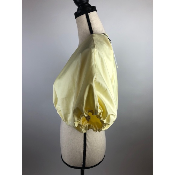 NWT Zara Yellow Cotton Crop Top size S Small - Picture 7 of 8